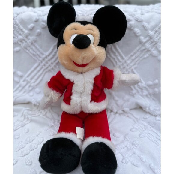 Disney Parks Christmas Santa Mickey Mouse Medium Plush - Picture 15 of 15